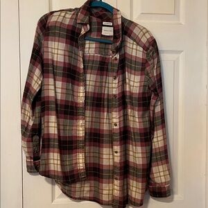 American Eagle Outfitters Maroon Plaid Shirt